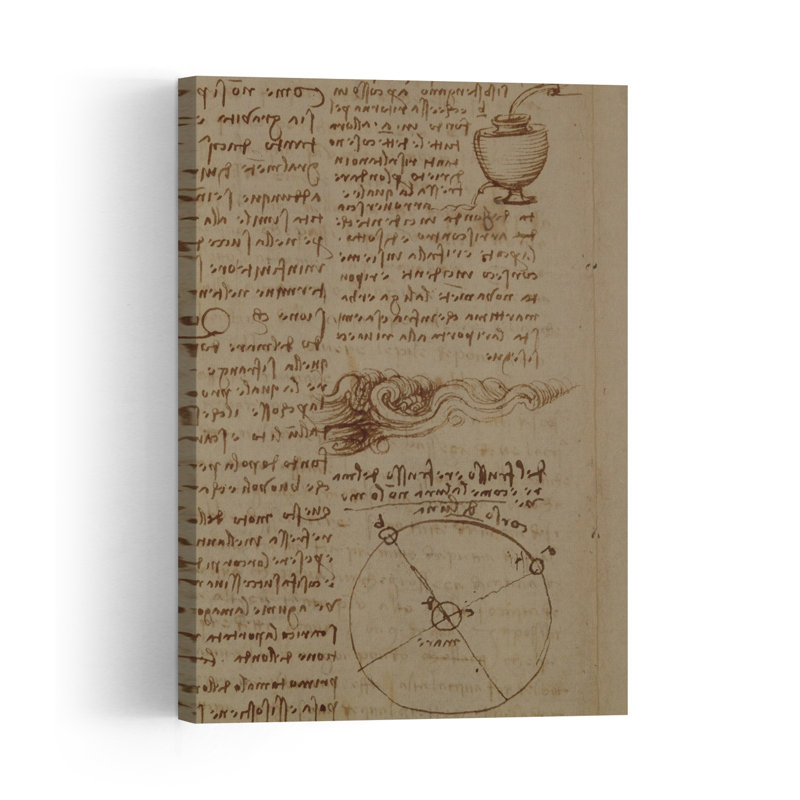 Scientific Diagrams, From The Codex Leicester, 1508-12 Abstract Contemporary Wall Art Print, 91.44cm H x 60.96cm W