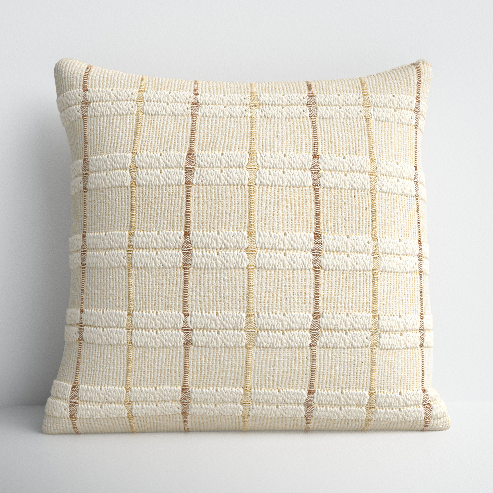 Gayla Textured Throw Pillow, 18" x 18", Down
