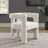 Aruna Solid Boucle Dining Arm Chair-422154689
