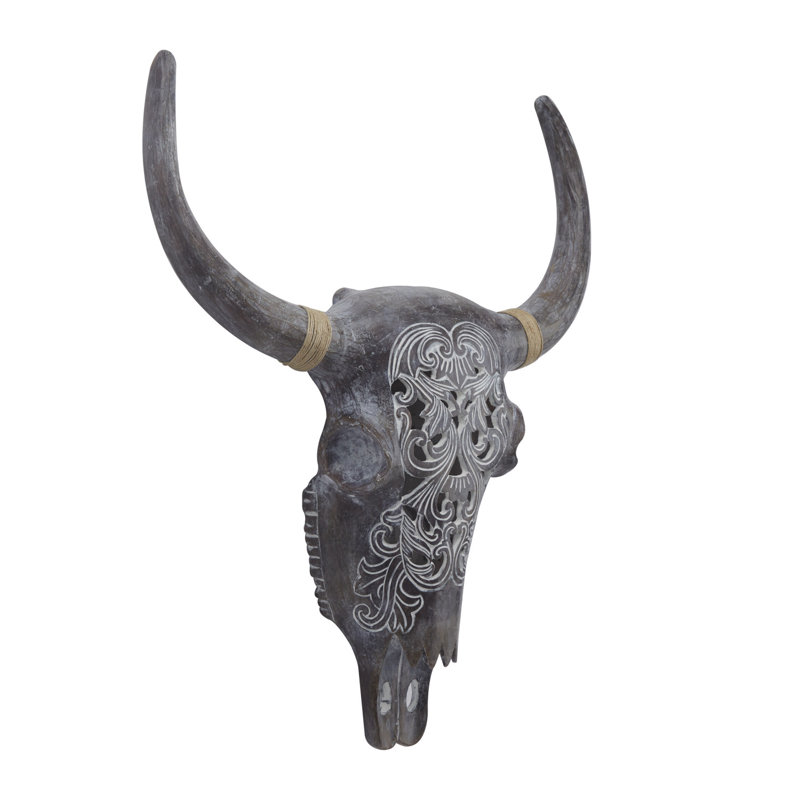 Boho Animals Wall Decor on Resin, Gray