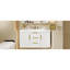 Meuble-lavabo de 36 po, mural, 2 tiroirs, espace de rangement suffisant, fabrication de haute qualité, charnières, poignées antirouille, surface peinte imperméable, lavabo de 36 po x 18 po, peu encombrant, blanc,