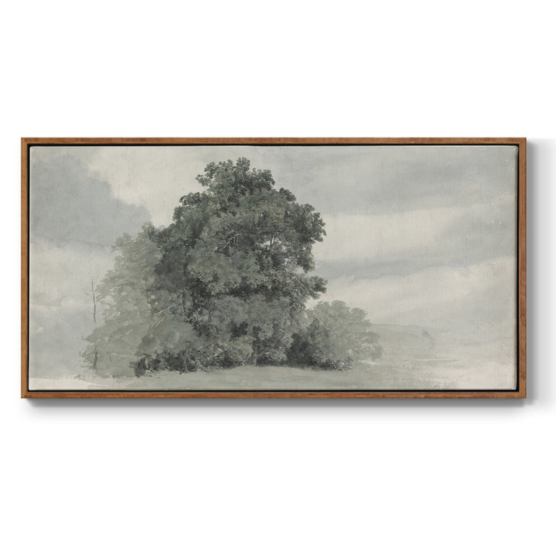Paysage, série DC DCXVII, toile tendue avec cadre, prête à être accrochée, Noyer, H 17 po x l 33 po