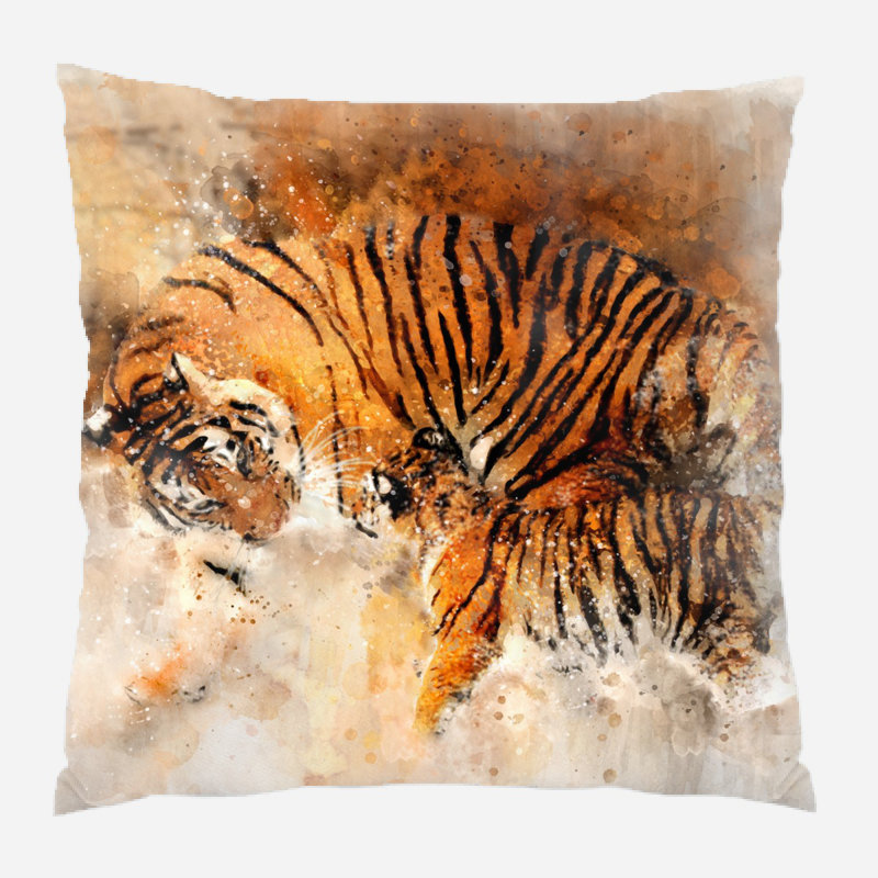 Coussin tiger Delphine, Microsuède, Intérieur