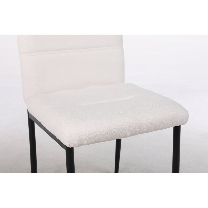 Upholstered Dining Chair, White