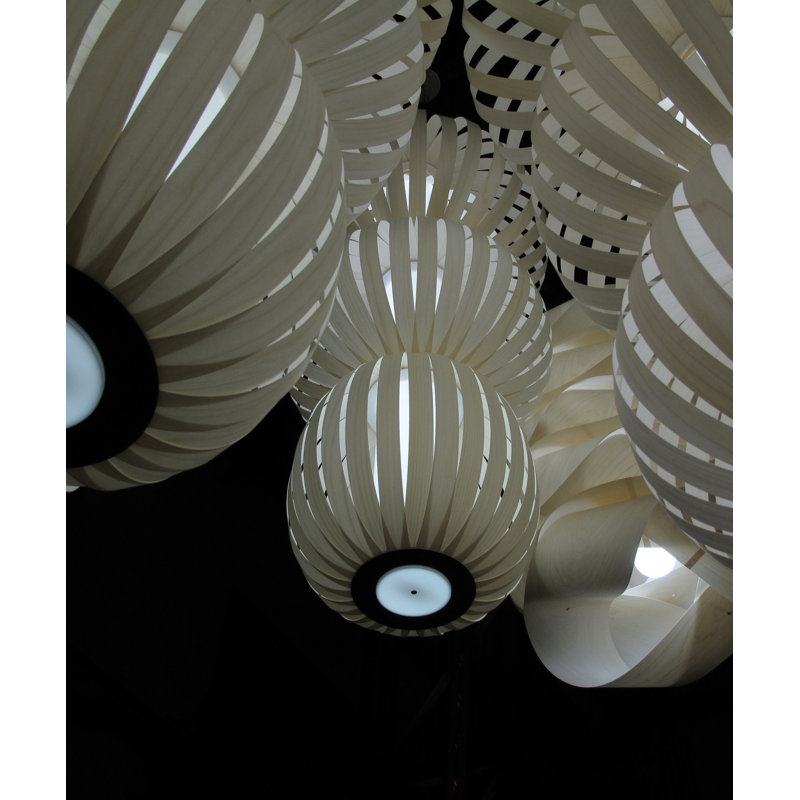 Totem 1 - Light LED Pendant, Ivory White, 2700K LED, 61" H x 28.7" W x 28.7" D