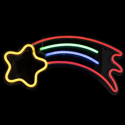 16" LED Neon Style Shooting Star Wall Sign