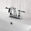 Robinet de salle de bain central à 4 poignées à fixation sur le comptoir à 3 trous Kingston-11173516