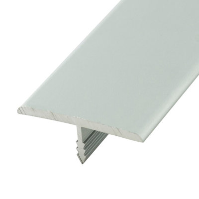 Moulure en T en aluminium anodisé transparent (satiné) de 1-1 / 4 po Outwater, longueur 48 po (paquet de 3)