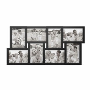 Lavish Home Decorative Wall Shelf with Photo Collage Frames and 3