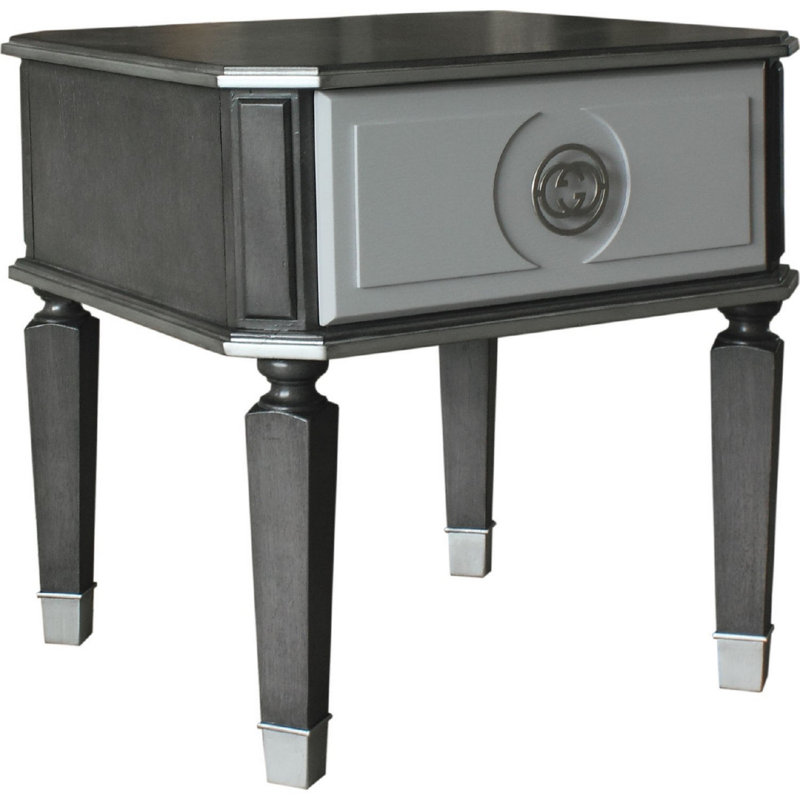 Benston Solid Wood Top 1 End Table with Storage