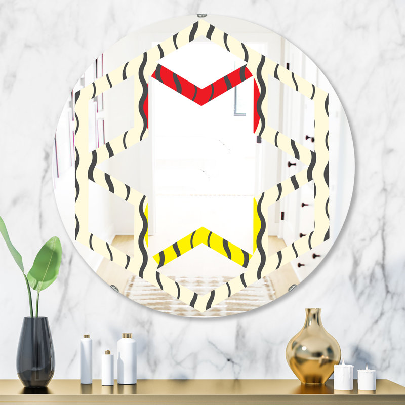 Miroir mural sans cadre Wave, 23,6 po x 23,6 po