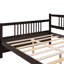Lit de jour double - Solide et polyvalent pour la chambre à coucher, sert de lit ou dans un cadre solide, peut être utilisé comme lit, rangement supplémentaire