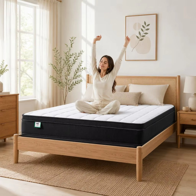 Ellum Memory Foam Spring Mattress, Double (4'6)