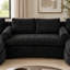 Canapé d'angle en forme de U de 157,5 po de largeur, recouvert de tissu, avec double méridienne, coussins cylindriques et oreillers.-2058984439