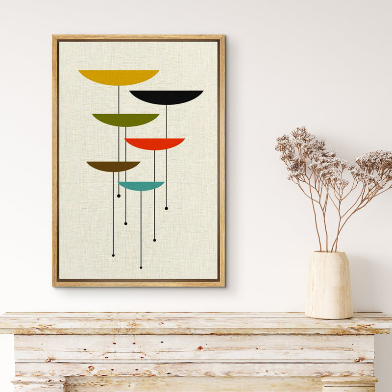 Décoration géométrique colorée abstraite de style Mid-Century Boho pour salon, chambre à coucher X14, Naturel