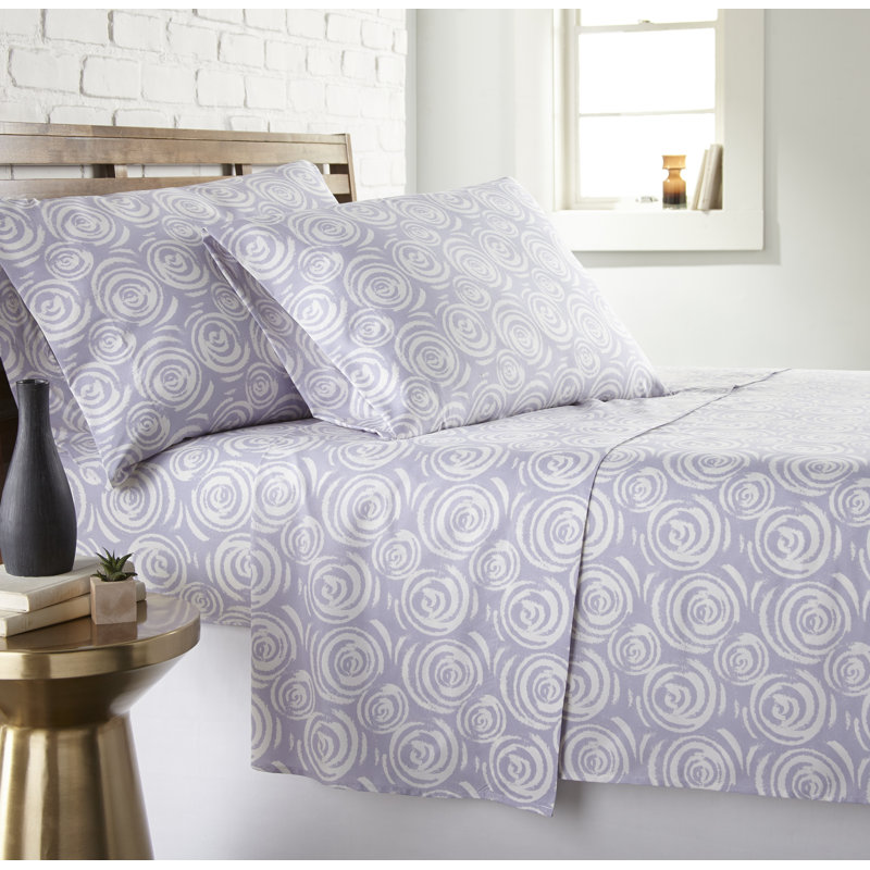 Ensemble de draps en microfibre Vilano Choice, Très grand californien, Lavande