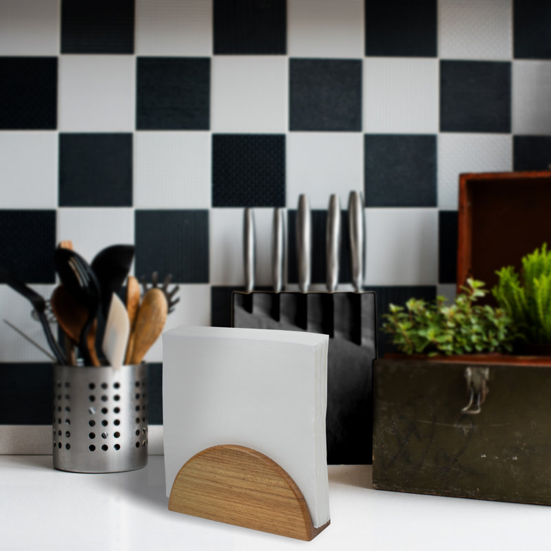 Wood Freestanding Napkin Holder