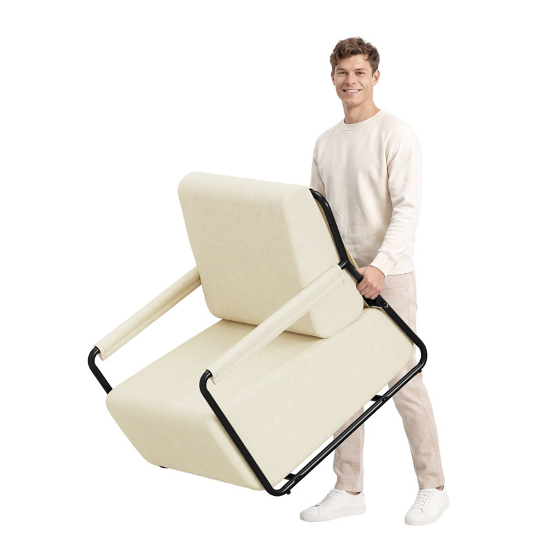 Upholstered Flannel Armchair
