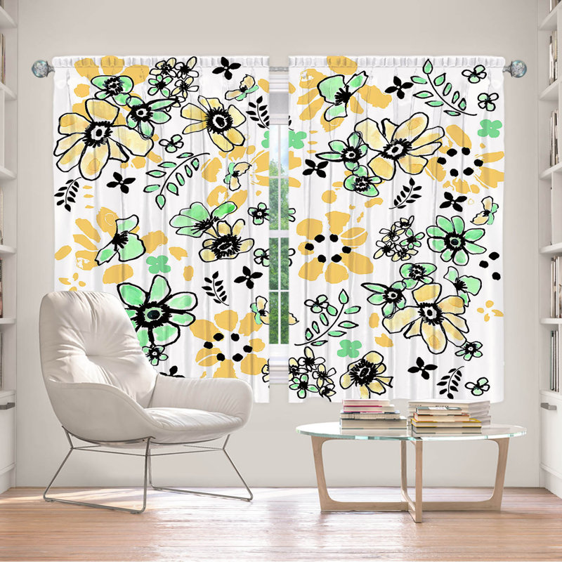 Ensemble de rideaux en polyester 2 pièces Kornegay, L 56 po x L 78 po