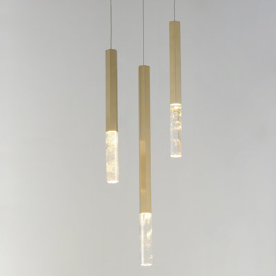 Luminaire suspendu 3 lumières diaphane
