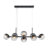 8-Light Gradient Glass Linear Chandelier-1434280433