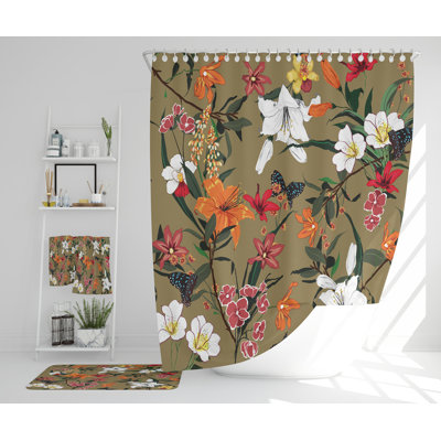 Nellianne Polyester Shower Curtain Set