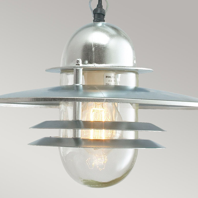 Hydesdale Outdoor Hanging Lantern, Galvanized Grey