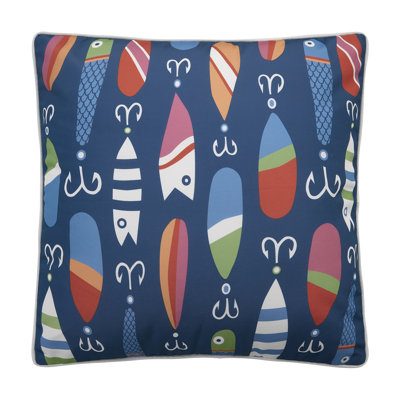 Lures Indoor/Outdoor Printed Canvas Pillow