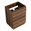 Meuble-lavabo double à tiroirs - armoire autoportante brune de 24 po en bois