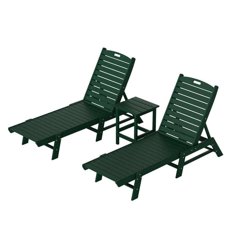 Chaise longue inclinable 78,2 po Vinnie, Vert foncé