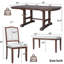 Ensemble de table de salle à manger 6 pièces exquis avec fonction extensible, chaises rembourrées et banc pour les réunions de famille et les diverses occasions de repas