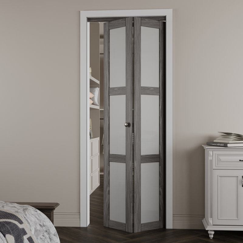 Porte pliante en bois manufacturé 3-Lite, 30 po x 80 po