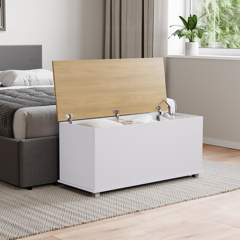 Beacsfield Storage Bench, Cream/White