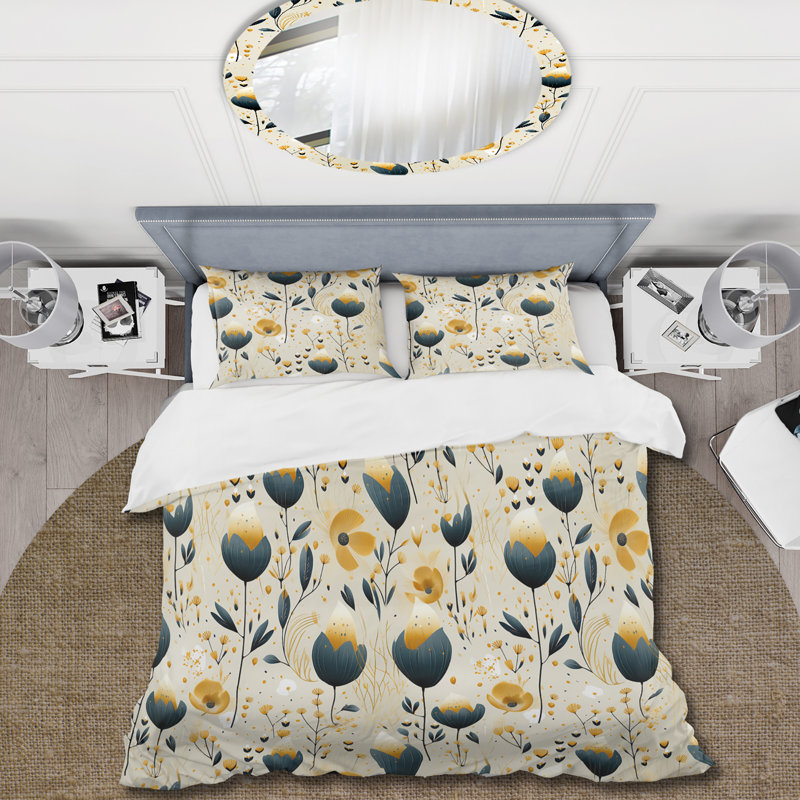 Ensemble de housse de couette Mcclamb, Housse de couette simple + 1 taie décorative stan