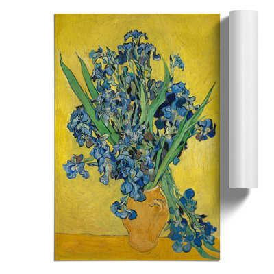 Iris Flowers In A Vase by Vincent Van Gogh - No Frame Painting