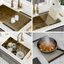 Évier de cuisine encastrable doré encastrable 32 po x 19 po x 10 po