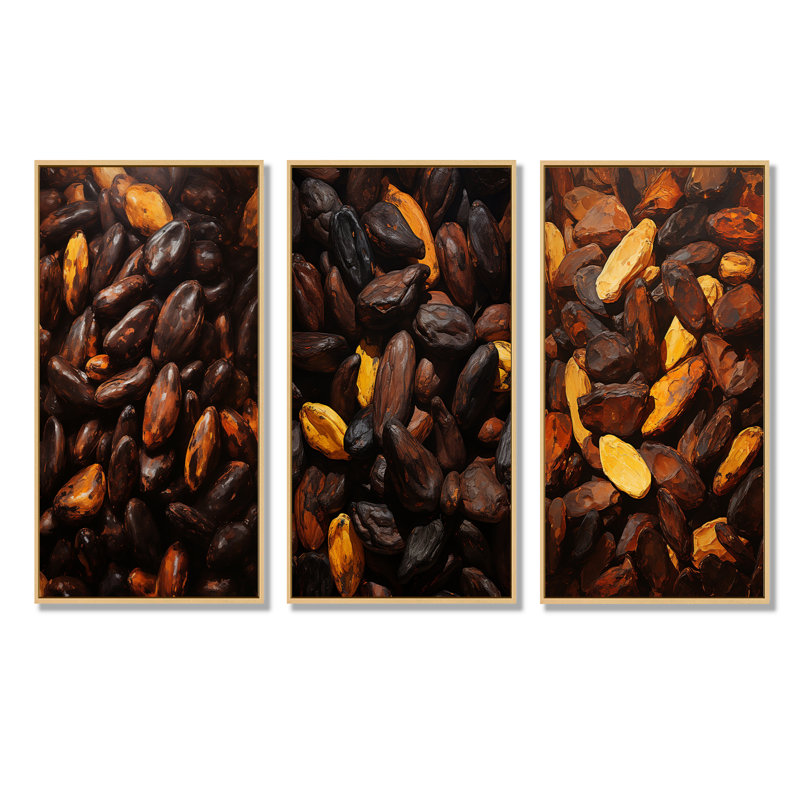 Cacao Roasted Reverie, H 40 po x l 60 po, Cadre flottant brun