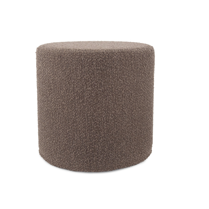 Ashlan Upholstered Pouf, Chocolate Barbet 100% Polyester