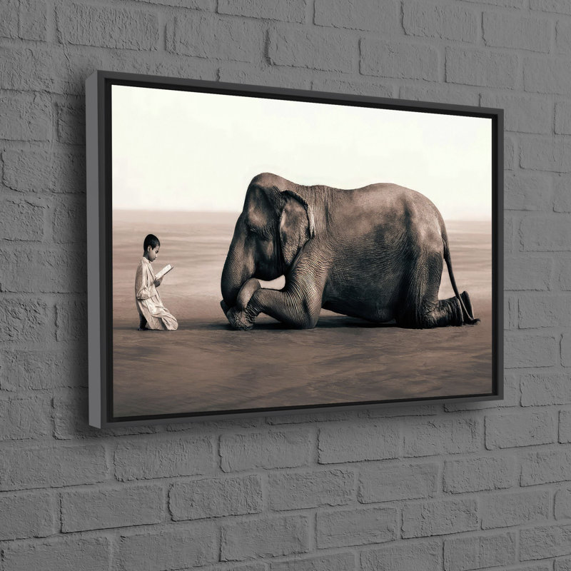 Print on Canvas, 70 cm H x 100 cm W, Framed Print without Mat, Black