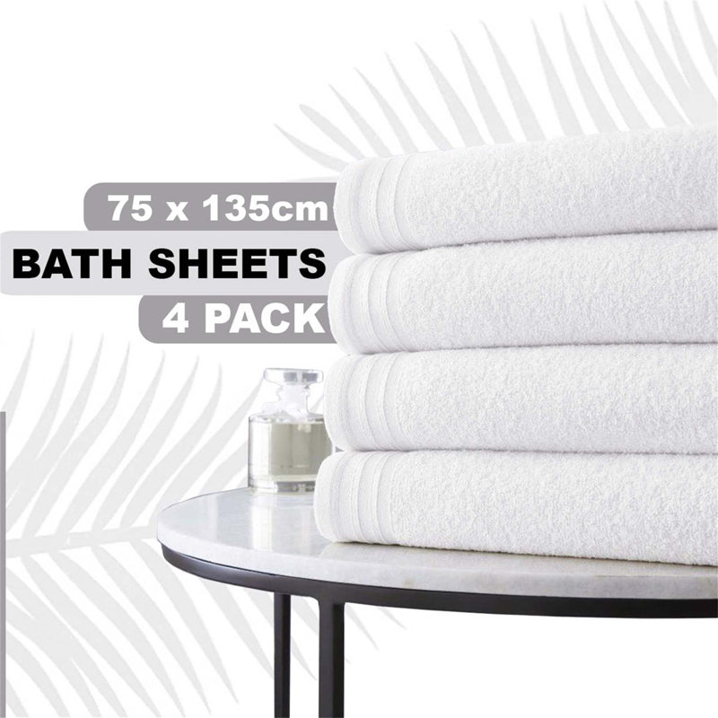 100% Cotton Bath Sheet, White