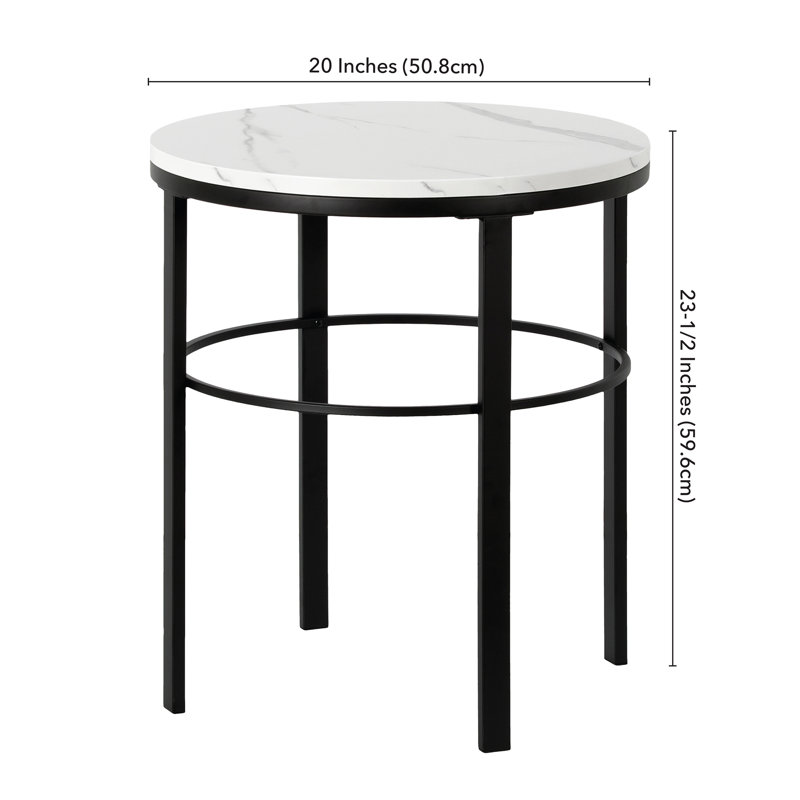 Orason End Table, Blackened Bronze