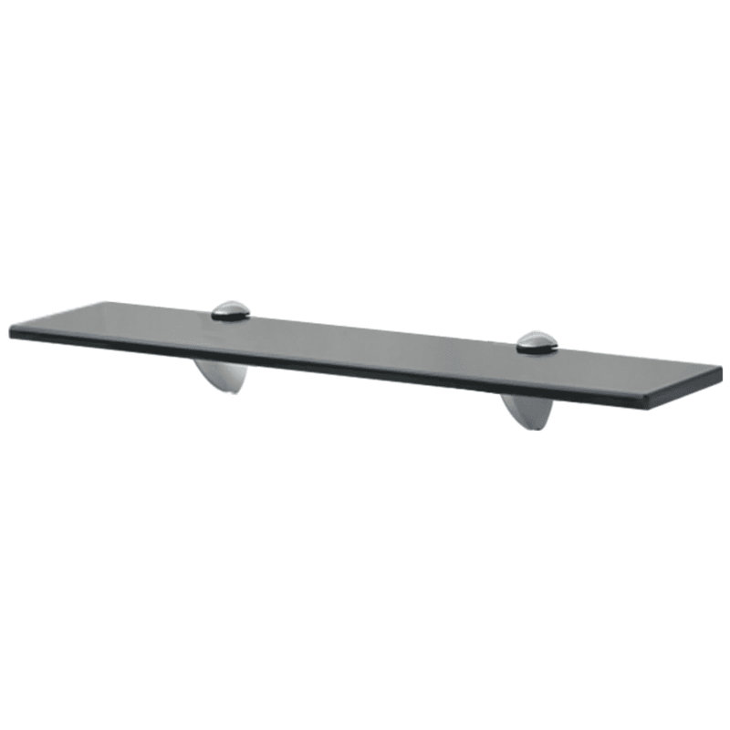 Glass Floating Shelf, Clear, 0.8cm H x 50cm W x 10cm D