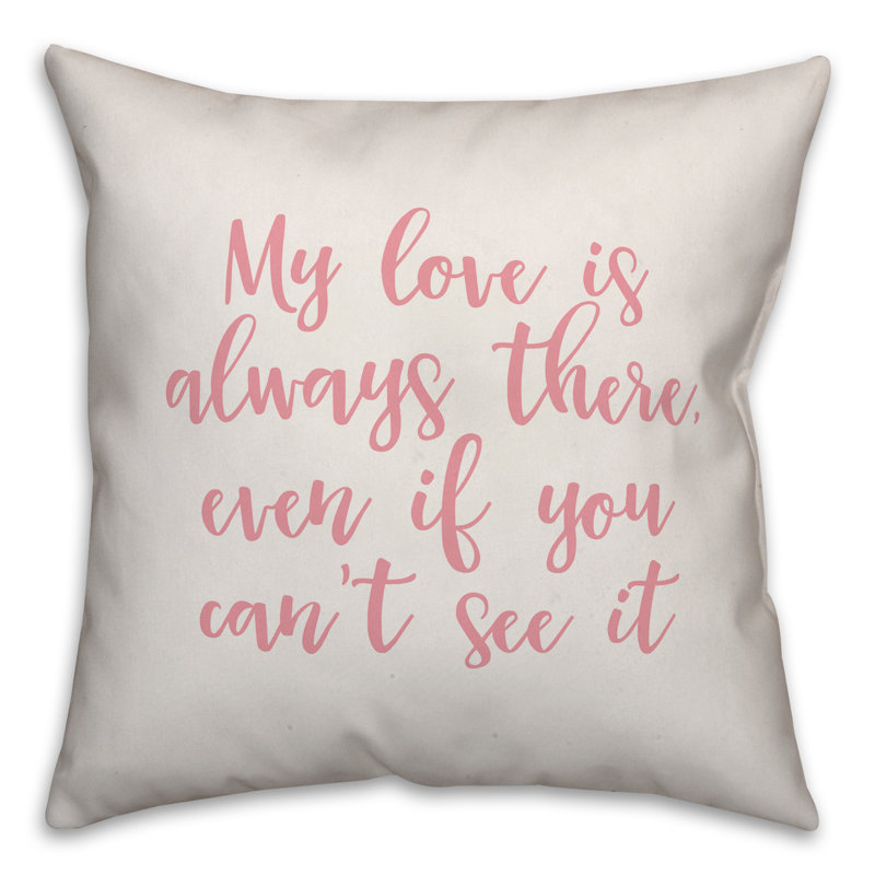  Coussin décoratif My Love is Always There, Coussin décoratif, Blanc / rose