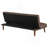 Dark Coffee Upholstered Convertible Sofa Bed