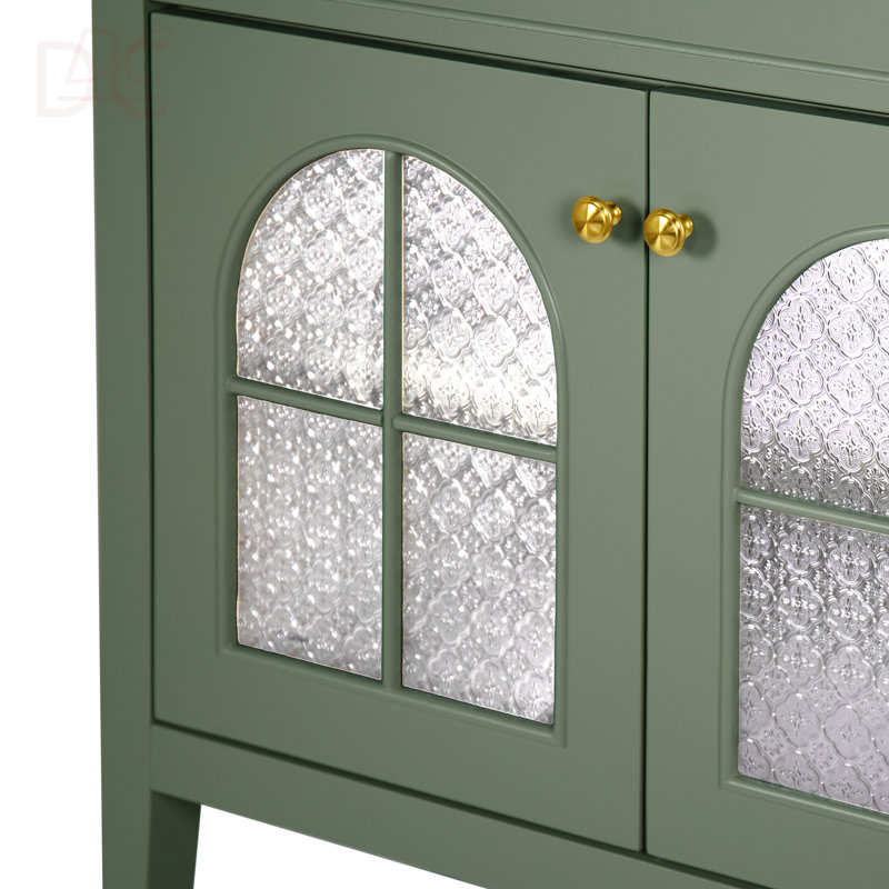 Armoire de salle de bain 35,6 ", seule armoire, Vert
