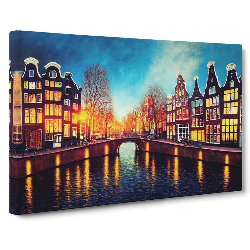 Amsterdam Canal Vol.1 - Wrapped Canvas, 40cm H x 60cm W x 3cm D