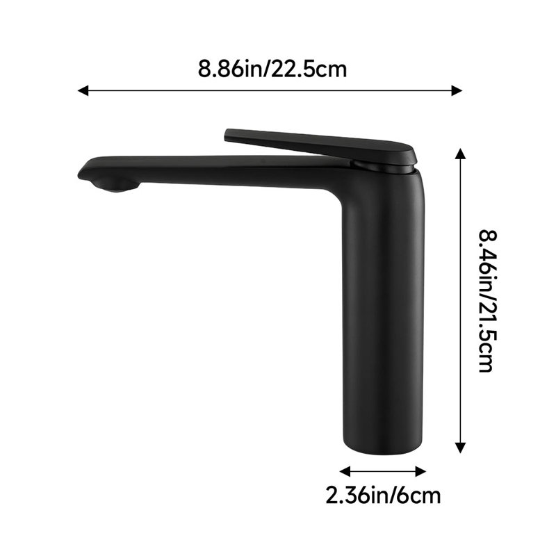 Metal Basin Mixer Tap with Single Lever
