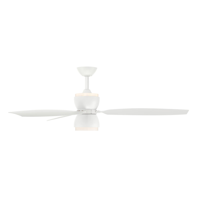 Ventilateur de plafond intelligent DEL 5 "Sandfell, F841L-ALW Alabaster White