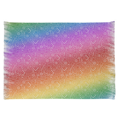 Tapis rouge/rose/jaune dégradé rpg Mcguigan