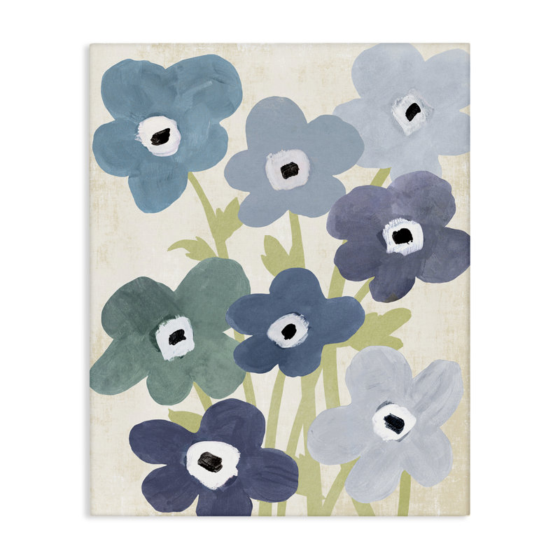 «Garden Blossoms in Blue», art mural par Susan Arnot, H 48 po x l 36 po